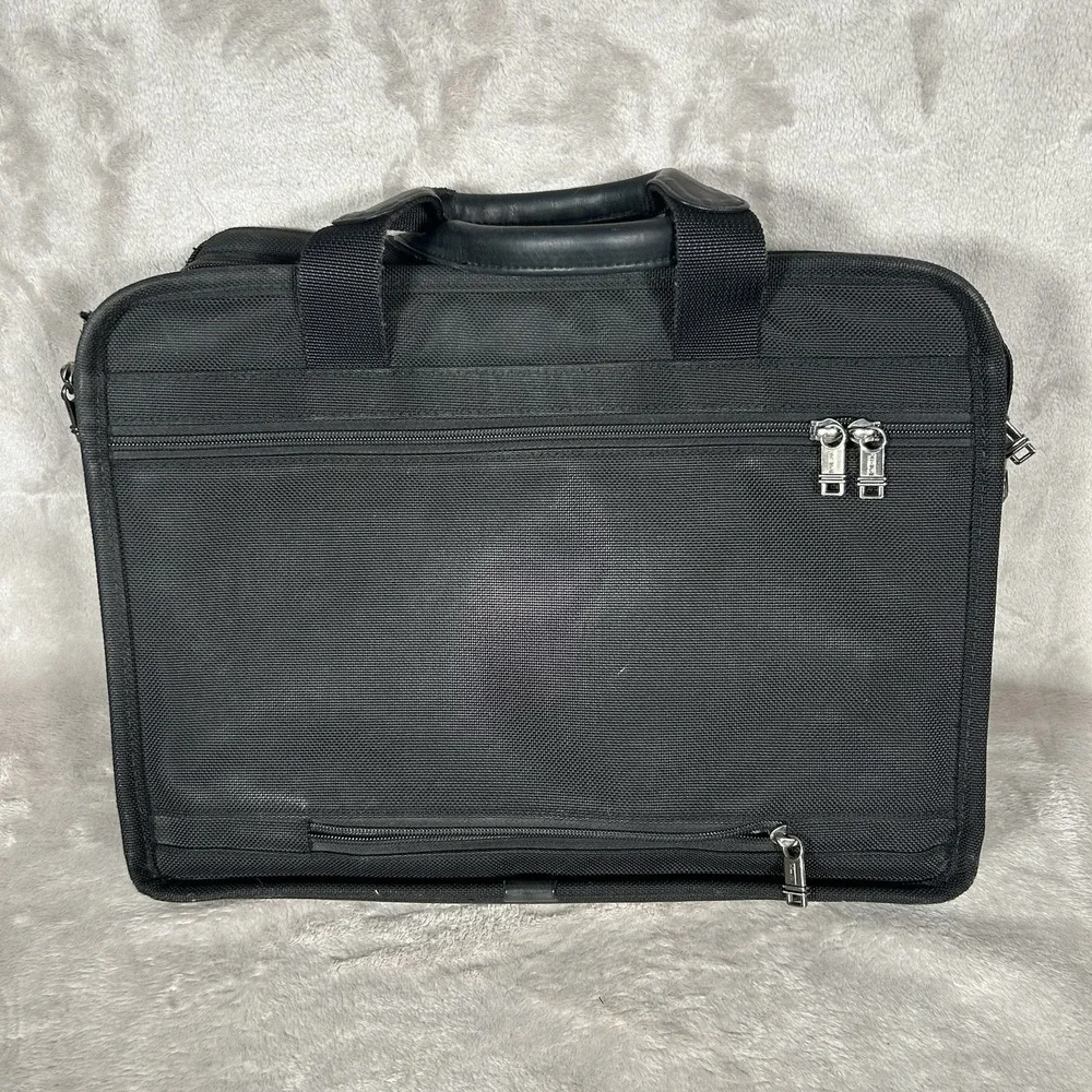 TUMI Alpha Expandable Organizer Brief Black FXT Ballistic Nylon 26031D4
